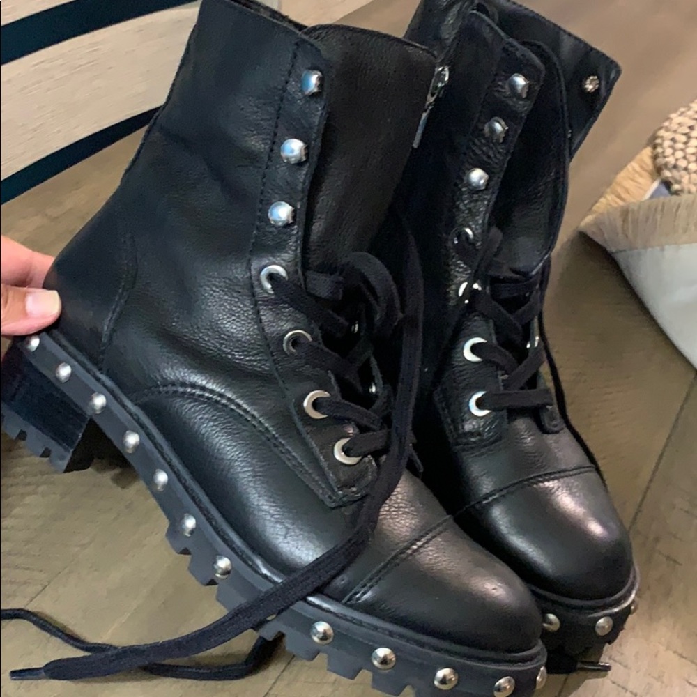 New studded combat boot